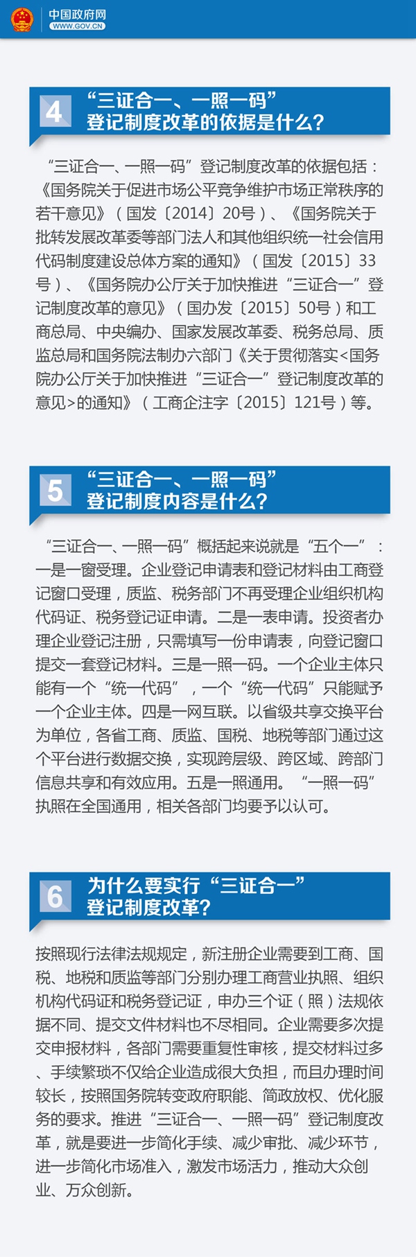 关于总理力推的“三证合一” 需知22个关键问题